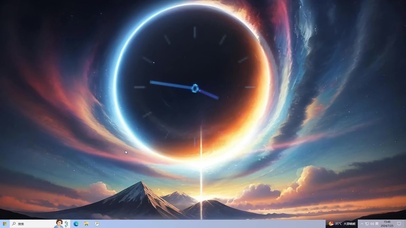 炫彩时钟（与现实时间一致）