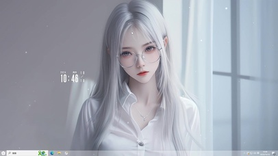 清纯白衬衫眼镜女孩主题