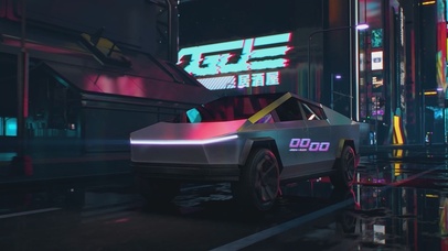 4K赛博朋克皮卡