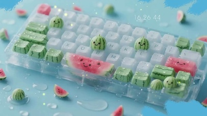 清新夏日水果键盘