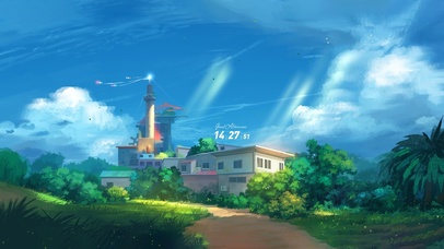 唯美治愈乡村灯塔