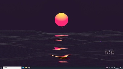 简约圆月—主题桌面