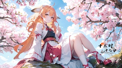 唯美樱花下狐妖小红娘