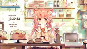温馨下午茶少女