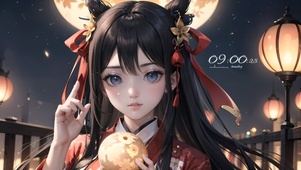 月圆汉服少女