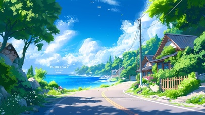 唯美乡村海景公路