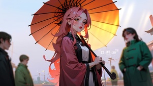 4K古风汉服古装女子