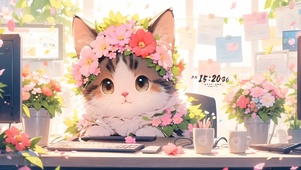 可爱俏皮猫咪