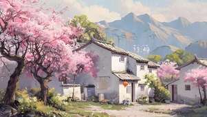 屋前的桃花