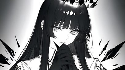 黑白冷漠少女-塑心