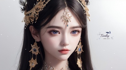 4K唯美清纯古风女神