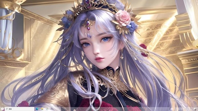 4k紫发高压淡红玫瑰高雅美少女