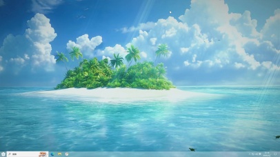 海景AI护眼插画-桌面主题