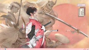 日式和风美少女武士替身主题