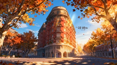 秋日清晨武康大楼