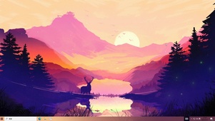 插画 山谷