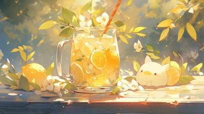 夏日冰饮橘子汁夏天的味道