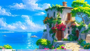 蓝色的海