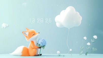 简约可爱小狐狸