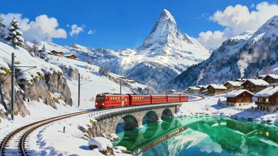 阿尔卑斯雪境列车