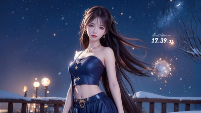 治愈古风长发女生