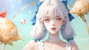 可爱泡泡女孩