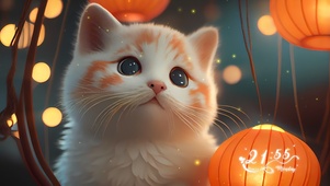 4K可爱橘猫