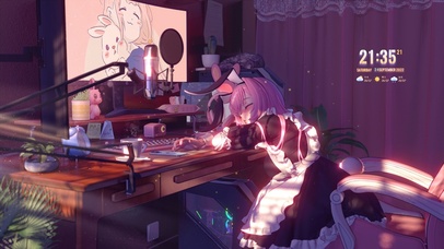 4K电脑房间女仆