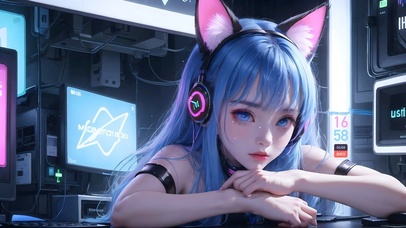 4k兽耳电竞女孩