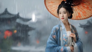 烟雨江南女子