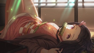 鬼灭之刃祢豆子唯美可爱
