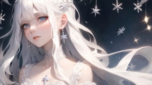 4K白发美女