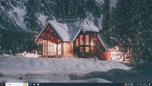 大雪小屋主题