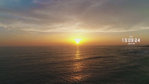 4K治愈夕阳海鸥