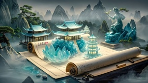 唯美卷轴山水