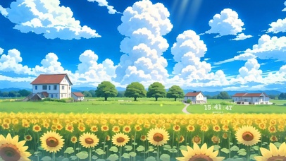 蓝天下的向日葵