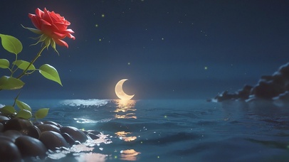 玫瑰与月亮