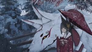 雪中美少女