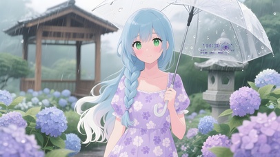 雨天花园女孩