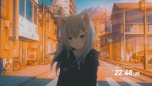 可爱猫娘女孩