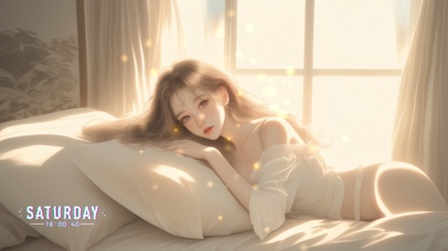 她的眼神清澈如水