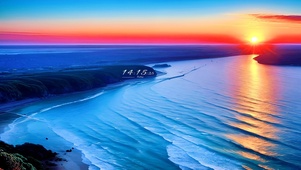 唯美大海夕阳