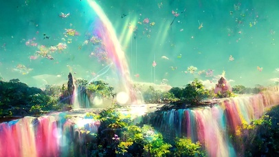 4k 绝美彩虹天堂