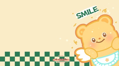 可爱开心的天使小熊