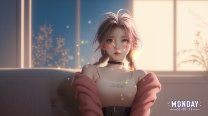 她的眼眸深邃如海