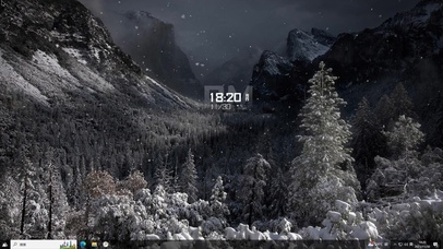 黑白雪景主题壁纸