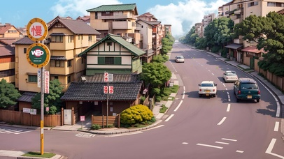 4K唯美动漫街道