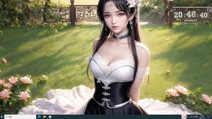 AI绘画 长发甜美清纯美少女