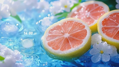 夏日柠檬冰块