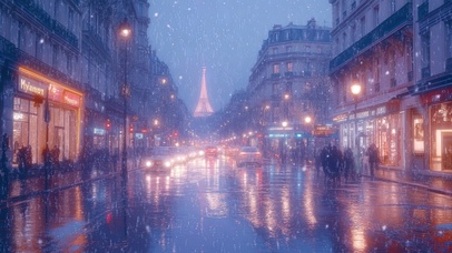 雨中的巴黎